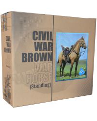 DiD Brown Standing War Horse - US Civil War Era with Tack