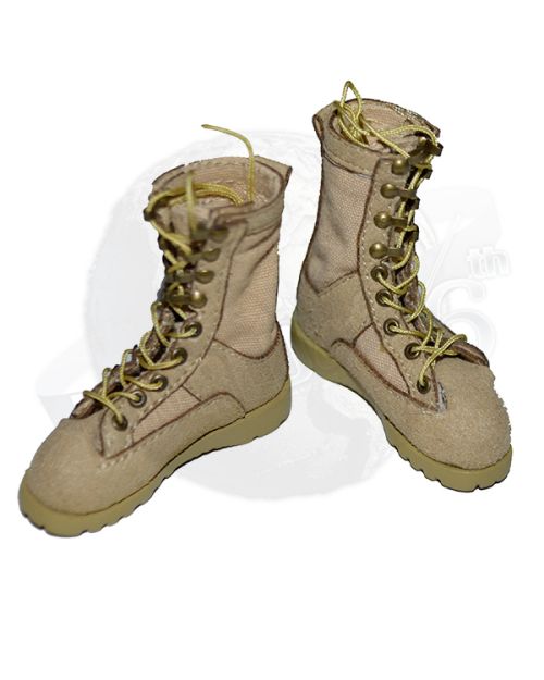 King's Toy U.S. Marine Corps Special Response Team: Cloth Combat Assault Boots (Tan)