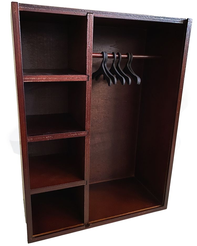 Flagset Masked Mercenaries "Continue To Fight": Wooden Storage Closet Locker