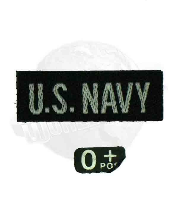DamToys Navy Commanding Officer: Navy Patch Set (Navy & Blood Type)