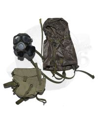 DamToys MC SAW Gunner Urban Warfare Exercises Gunnery Sergeant Crews: M40 Gas Mask With Hood & USGI NBC Gas Mask Bag