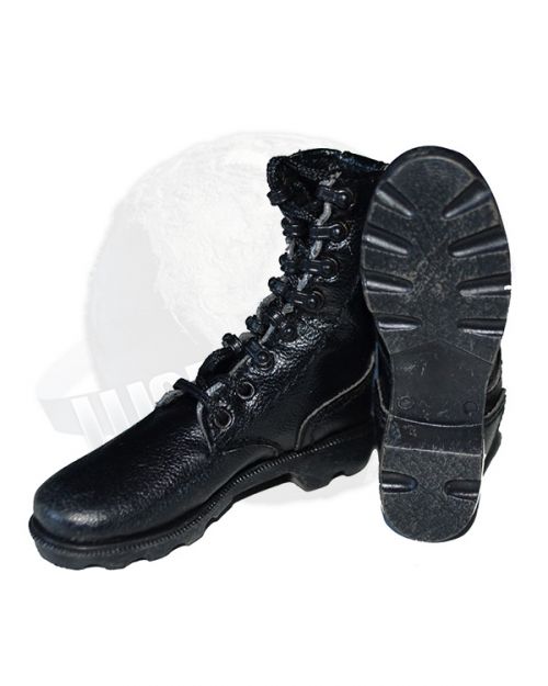 DamToys MC SAW Gunner Urban Warfare Exercises Gunnery Sergeant Crews: Speed Lace Combat Boots With Panama Sole (Black)