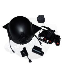 DamToys Extreme Zone Agent Hugh Laphroaig: Helmet With MPLS LED Light, HD Camera, NVG Mount, Strobe Light & Ground Panoramic Night Vision Goggles