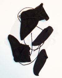 Phicen Boris Karloff The Executioner: Cloth Boots With Socks (Black)