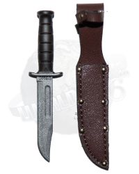 FacePool Pacific Mortar Team – “Snafu”: USMC KABAR Knife with Leather Sheath