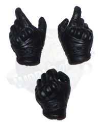 Flagset Toys Modern Battlefield End War V Ghost: Gloved Hand Set x 3 (Black)
