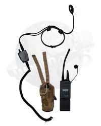 Flagset Toys Modern Battlefield End War A: AN / PRC-148 Radio Head Set With Pouch (Tan)