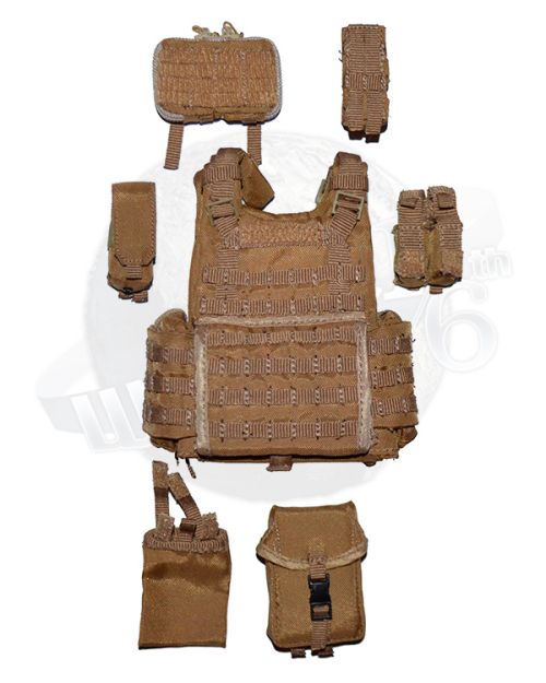 King's Toy U.S. Marine Corps Special Response Team: Tactical Vest With Six Pouches (Tan)