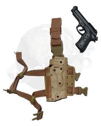 King's Toy U.S. Marine Corps Special Response Team: Pistol With Drop Leg Holster (Tan)