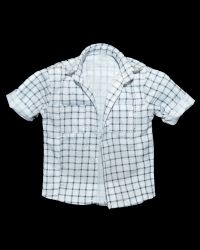 Present Toys Back To The Future Marty McFly "Time Travel Man": Checkered Short Sleeve Shirt (White)