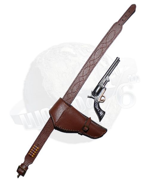 Snake Toys The Good Deluxe Edition: Embroidered Leather Belt With Navy Colt Revolver Rattler Grips & Holster