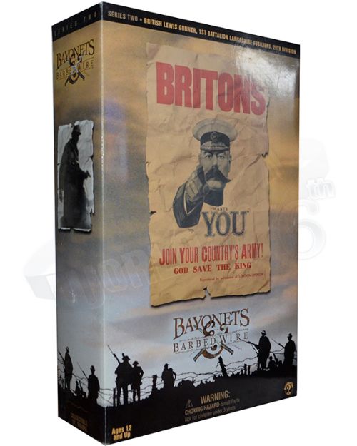 Sideshow Collectibles Bayonets & Barbwire Series 2 World War 1 WWI Brittish Lewis Gunner 1st Battalion Lancashire Fusiliers, 29th Division