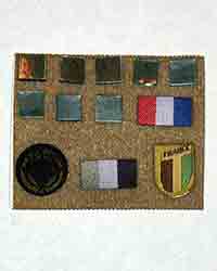 Soldier Story French Special Forces: Embroidered Insignia, Flag & Blood Patch Set With Hook Velcro
