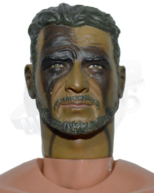 Toy Soldier Camouflaged Face Head Sculpt & Figure Body