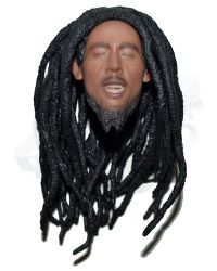 Win C. Studio Legendary Pacifist Singer: Closed Eyes Expression Bob Marley Head Sculpt