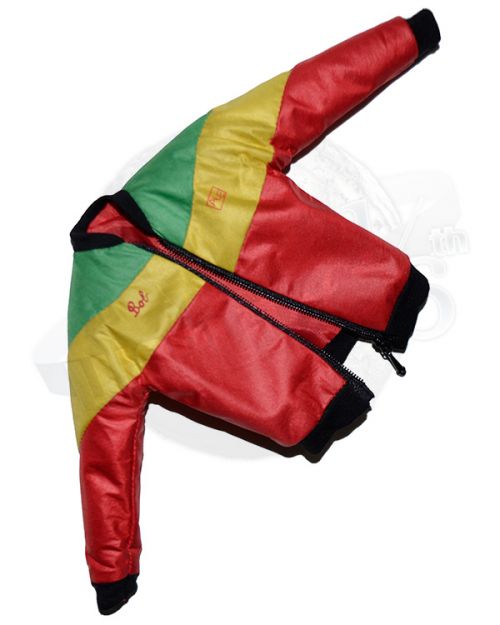 Win C. Studio Legendary Pacifist Singer: Jamaican Flag Design Bomber Jacket #1