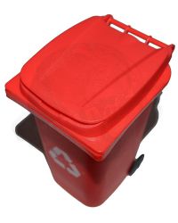 Plastic Recycling Trash Can (Red)