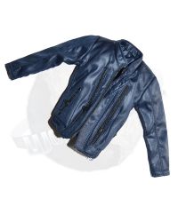 Wolf King Dr. Chemical Poisoning Partner (Jesse): Leather Jacket (Dark Blue)