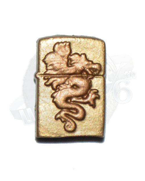 Rare & Hard To FindHot Toys - Sucker Punch Movie Masterpiece Amber: Gold Zippo Lighter With Dragon Relief