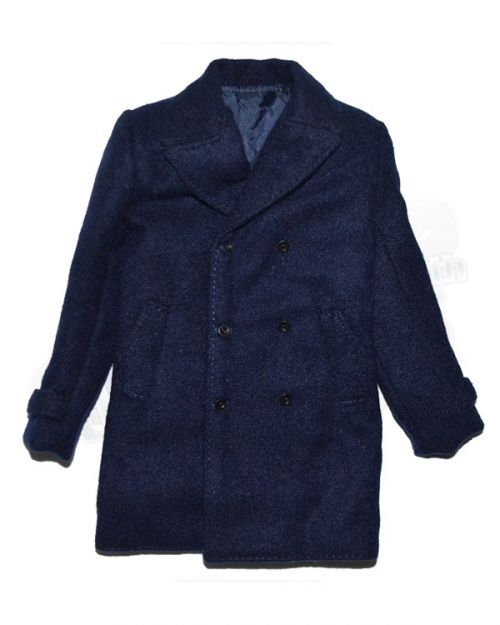 Wool Pea Coat (Navy Blue)