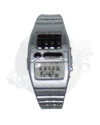 Modern Digital Watch With Keypad (Silver)