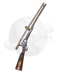 Model 1859 Sharps Musket Rifle with Scope in Berdan (Metal with Gold Accents and Scope)