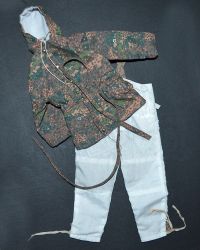 Dragon Models Ltd. WWII Axis Waffen SS Pea Dot Camouflaged Reversible Winter Parka Tunic with Hood and Trousers