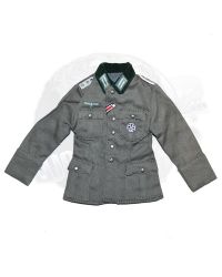 Dragon Models Ltd. WWII Axis M38 Ordnungspolizei Officer’s Tunic with Green Collar, Rank Insignia & Shoulder Boards