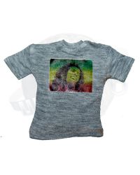 T-Shirt With Bob Marley Iron On (Gray)