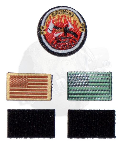 DamToys Operation Red Wings Navy SEALS SDV Team 1 Leader: Patch Set (Desert Camouflagued US Flag, IR US Flag & Firefighters)