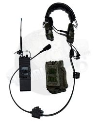 Dam Toys 1st SFOD-D Combat Applications Group Gunner: COMTAC Headset with TEA-E PTT, AN/PRC-148 MBITR Radio With MBITR Radio Pouch