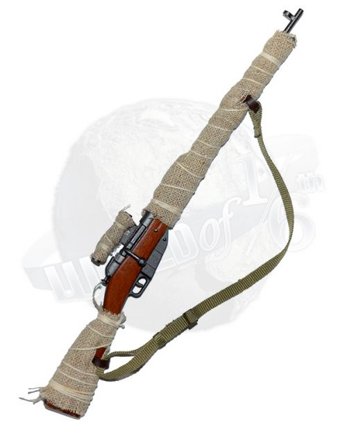 DiD Toys WWII Enemy at the Gates Russian Sniper-Vasily Zaitsev: Mosin–Nagant M1891/30 Sniper Rifle With Weathering Burlap Wrap