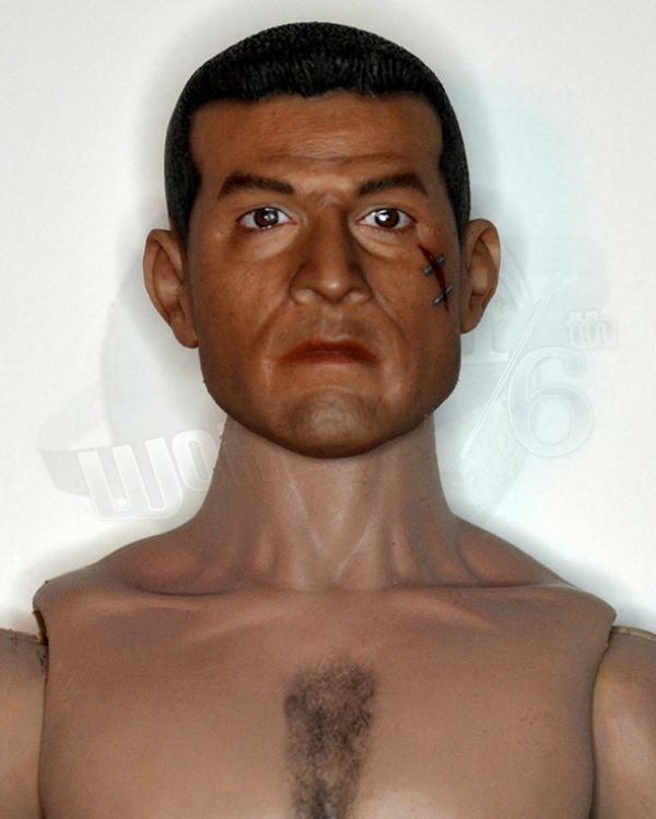 Flagset Masked Mercenaries "Continue To Fight": Figure Body With Facial Scar & Tattooed Arm (No Hands)