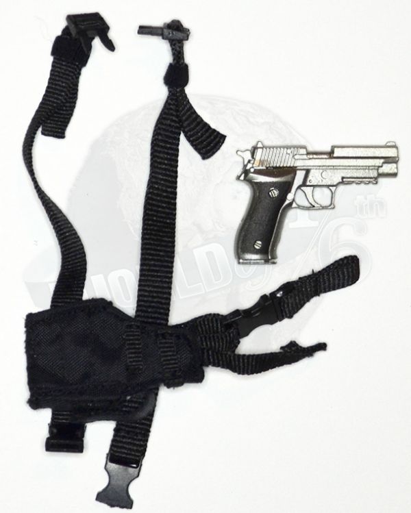 Flagset Masked Mercenaries "Continue To Fight": Pistol With Drop Leg Holster