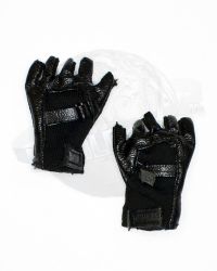 Flagset Toys Masked Mercenaries 2.0: Leather Fingerless Gloves (Black)