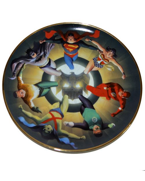 Warner Bros. Justice League Collector's Plate Alex Ross Artwork