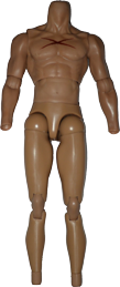 Kumik Samurai: Figure Body With Bloody "X" on Chest (No Hands/Feet)