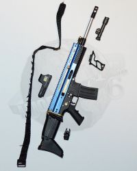 MultiFUN Quarantine Zone Agent Set: Custom SCAR-L Rifle With Foregrip, Scope, Sling, Rear Sight & Tac Light