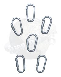 Very Hot Toys USSOCOM Navy Seal UDT: Carabiners x 6 (Silver)