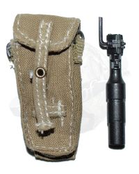 Dragon Models Ltd. WWII Axis Mauser K98 Rifle Silencer Suppressor & Pouch (Tan)