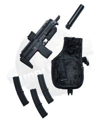 TTL H&K MP7 Rifle With Drop leg Holster, Silencer & 3 Magazines