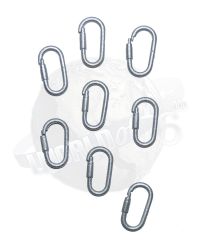 Toy Soldier Carabiners x 8 (Silver)