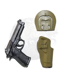 Toy Soldier Beretta With Speed Holster (Tan)