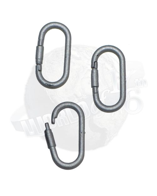 Modern Military Carabiner x 3 (Dark Silver)