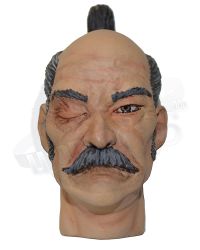 Samurai “One Eye” Warrior Finely Painted Head Sculpt (Resin)