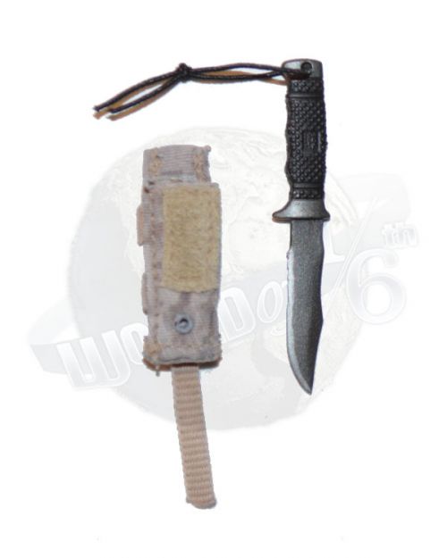 Soldier Story NSW Winter Warfare "Marksman": SOG SEAL Pup Tactical Knife & Pouch (Snow Camo)