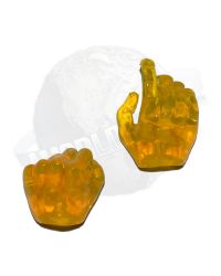 SooSoo Toys Iron Warrior 2.0: Translucent Fisted And Right Trigger Hand Set (Yellow)