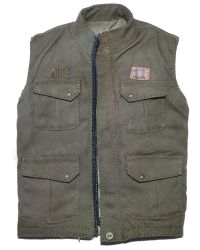 Motor Mechanic Bousouzoku of One, The “Buzz Cut”: Carhart Sleeveless Vest With Skull Imprint (Green)